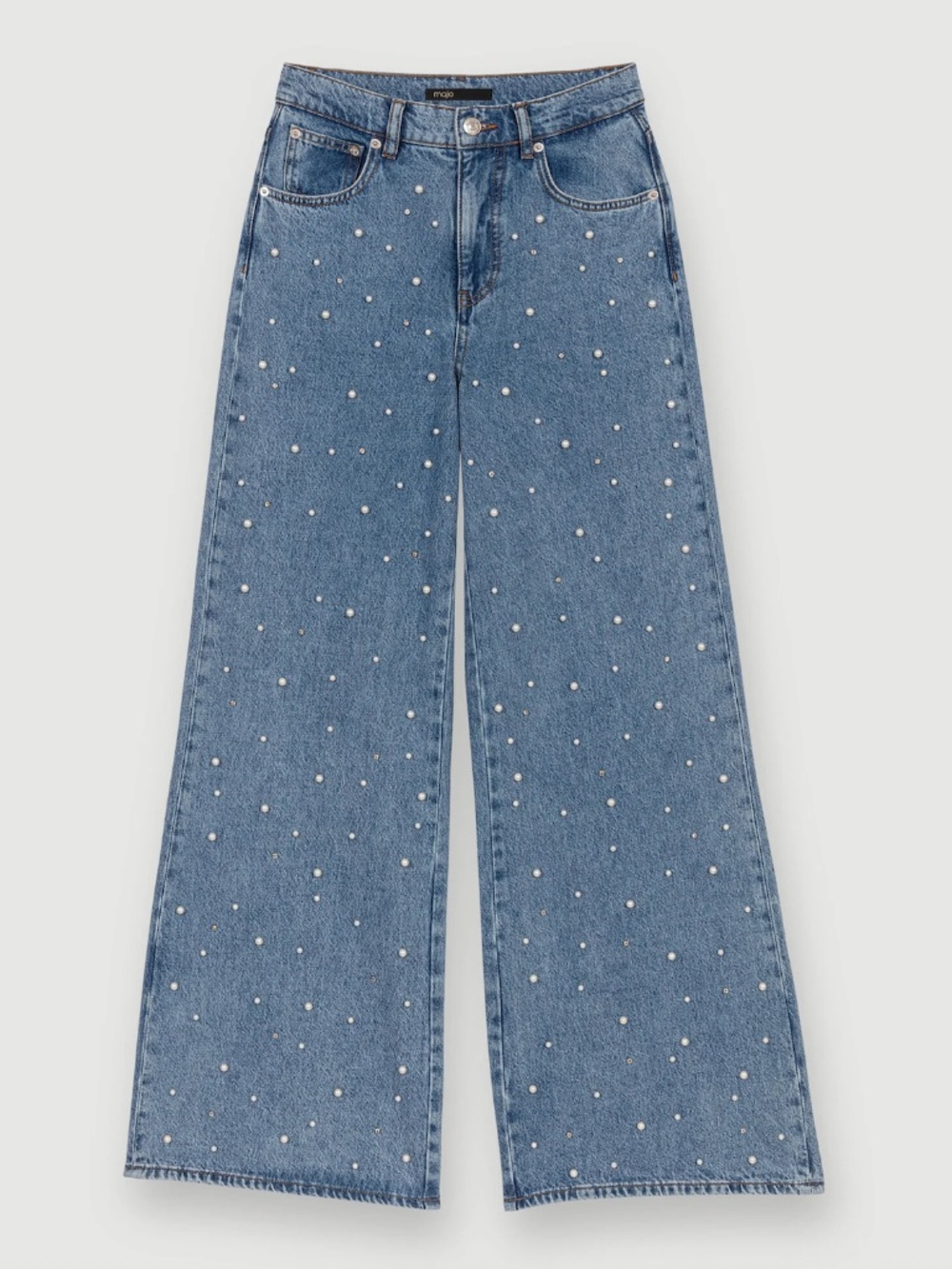 Maje Pearl Embellished Jeans